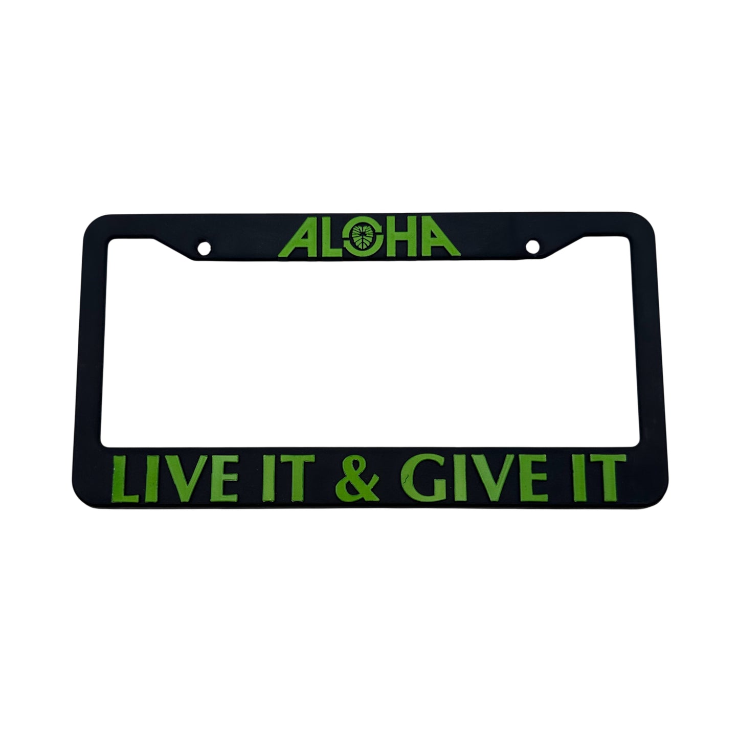 Green License Plate Cover