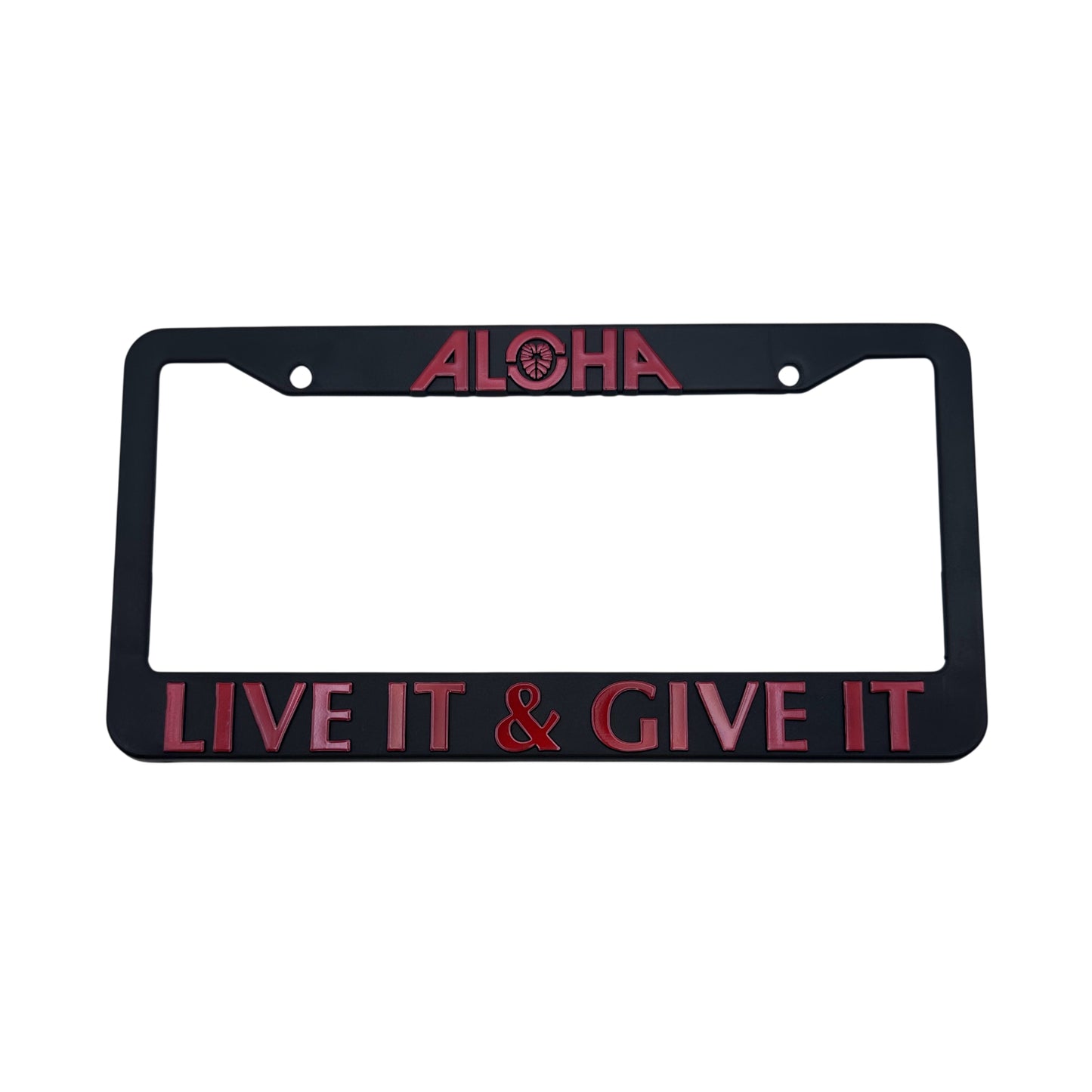 Red License Plate Cover