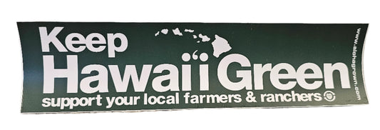 AG KEEP HAWAII GREEN BUMPER STICKER