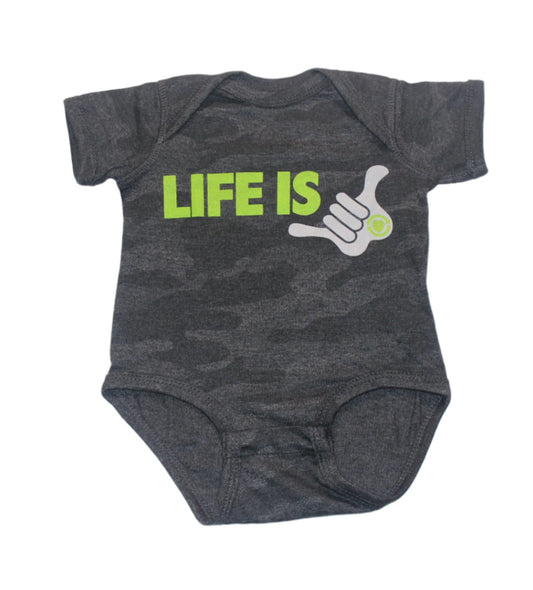 AG LIFE IS SHAKA CAMO ONESIE
