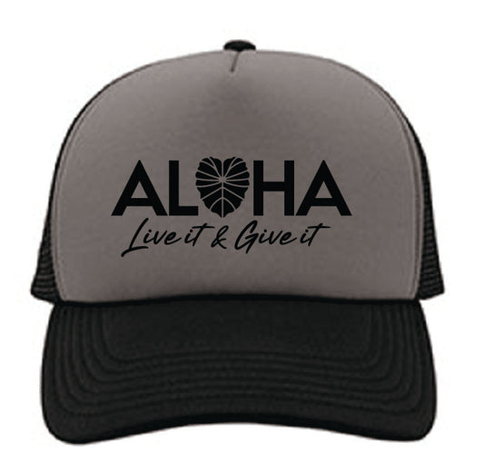 AG LIVE IT & GIVE IT TRUCKER CAP BLK/GRY