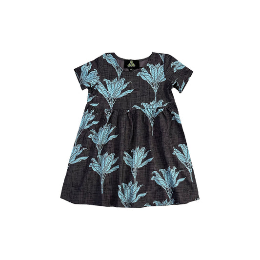 Ti Leaf Babydoll Girl Dress Gray