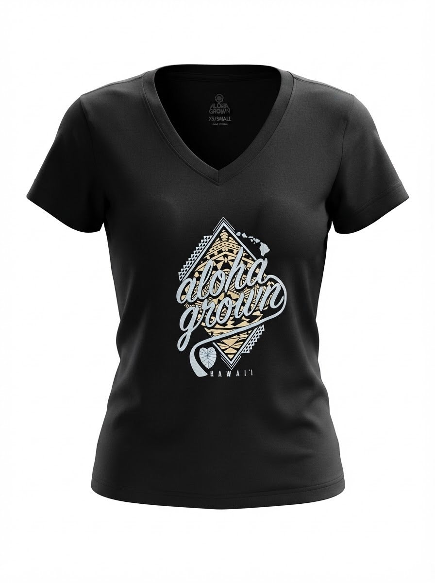 Women's Diamond V-Neck Shirt