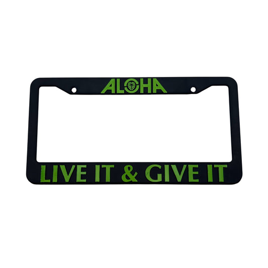 Green License Plate Cover