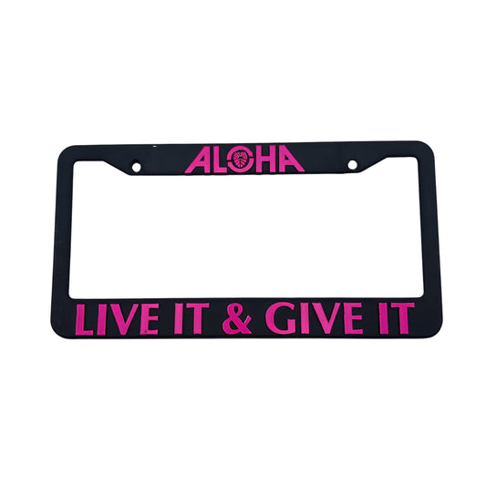 Pink License Plate Cover