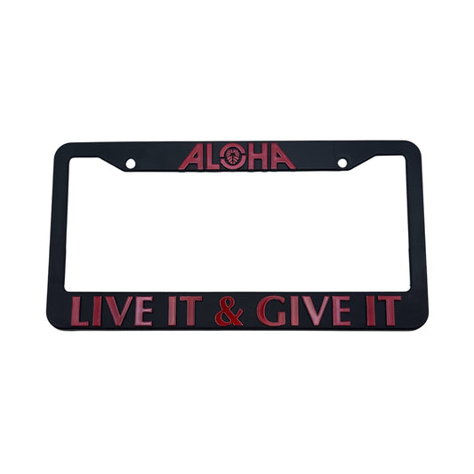 Red License Plate Cover