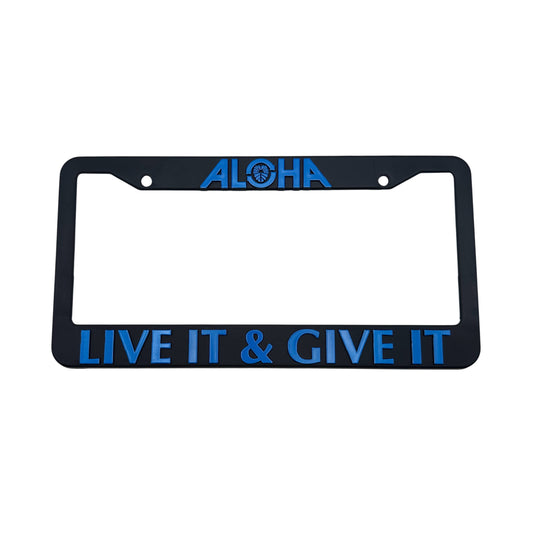 Blue License Plate Cover